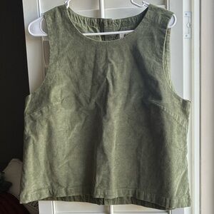 Pact Olive Green Sleeveless Tank Top